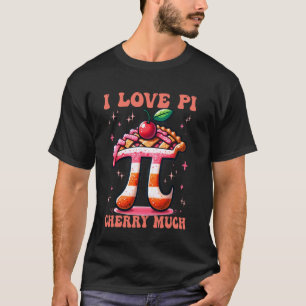 Camiseta Eu Amo Pi Cereja Muito Piadas Engraçadas de Profes