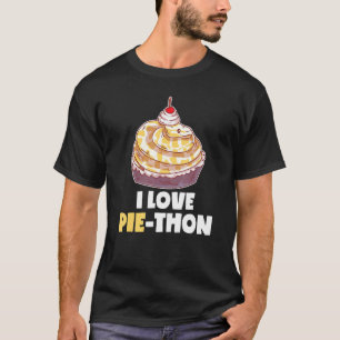 Camiseta Eu Amo Pi thon Ball Python Pie Cake Pet Cobra Anim