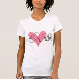 Camiseta EU AMO PILATAS Pilates Pose com uma Bola
