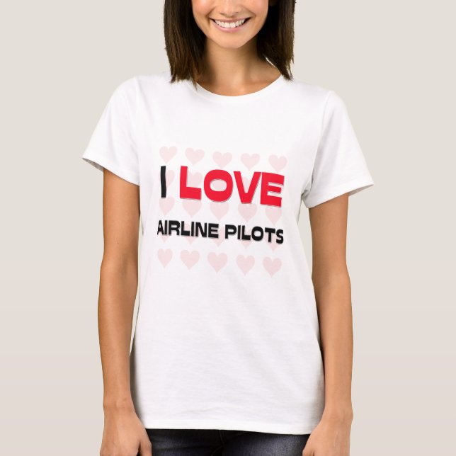 CAMISETA EU AMO PILOTOS DA LINHA AÉREA (Frente)