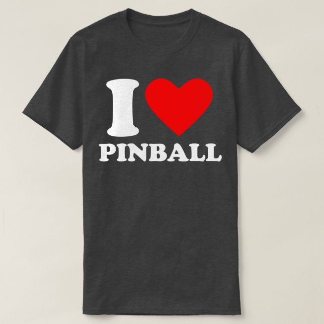 Camiseta Eu Amo Pinball (Frente do Design)