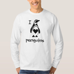 Camiseta Eu Amo Pinguins Corações
