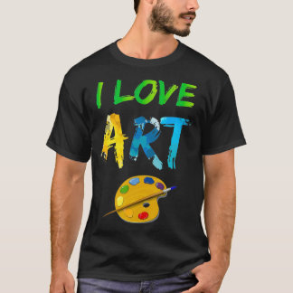 Camiseta Eu Amo Pintura Artista Pintora Colorida