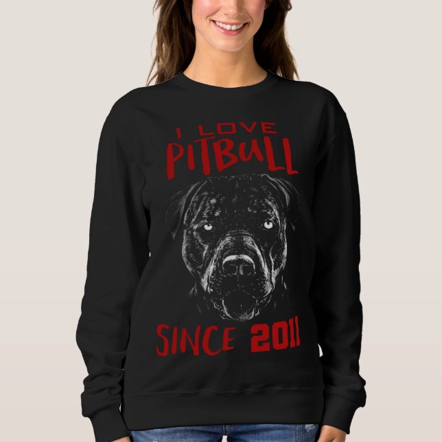 Camiseta Eu amo pitbull desde 2011 (Frente)