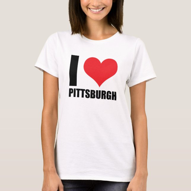 Camiseta Eu amo Pittsburg (Frente)