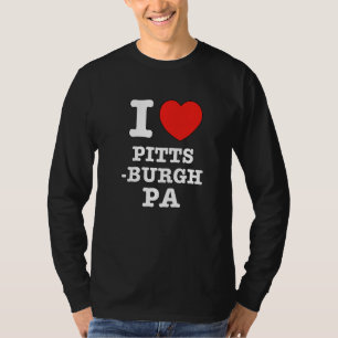 Camiseta Eu Amo Pittsburgh (Pensilvânia PA) Amor Premium