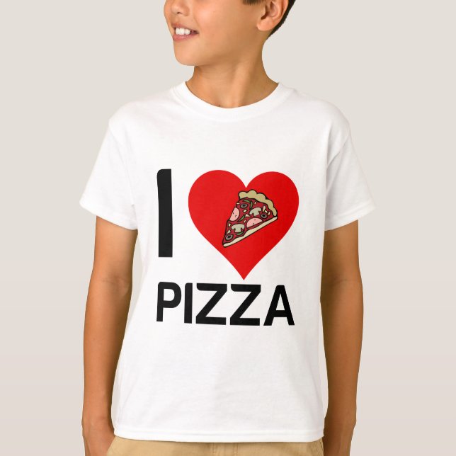 CAMISETA EU AMO PIZZA (Frente)