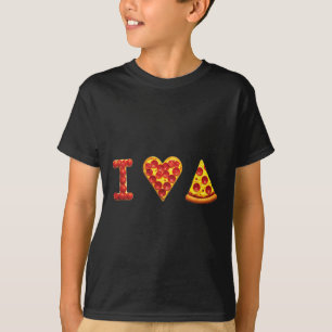 Camiseta Eu Amo Pizza Amantes de Comida Italiana Pizza é me
