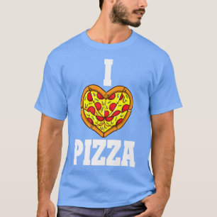 Camiseta Eu Amo Pizza Retro Engraçado Pizza Pizza Lover Ráp