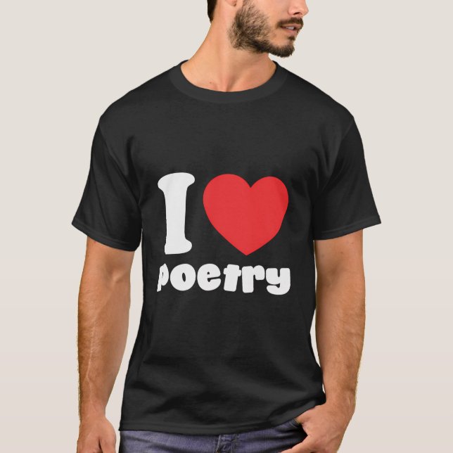 Camiseta Eu Amo Poesia (Frente)