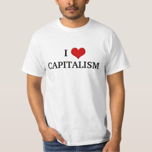 Camiseta Eu amo político conservador do capitalismo