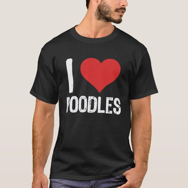 Camiseta Eu Amo Poodles (Frente)