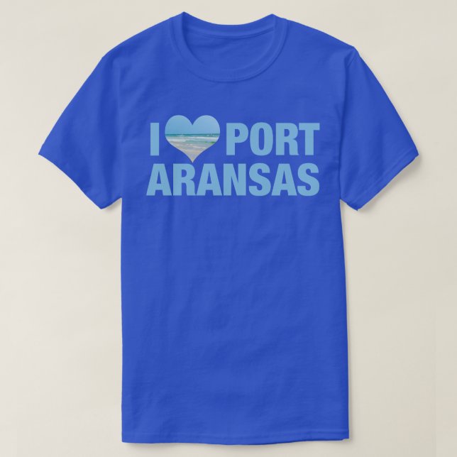 Camiseta Eu amo Port Aransas (Frente do Design)