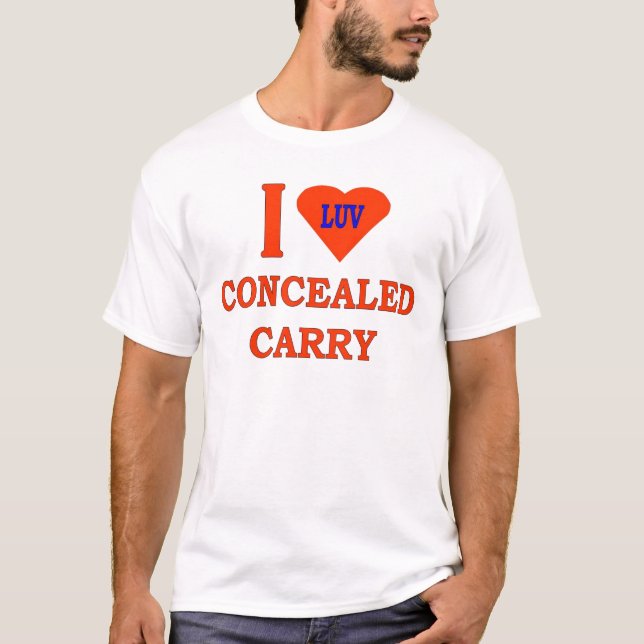 CAMISETA EU AMO PORTE OCULTO (Frente)