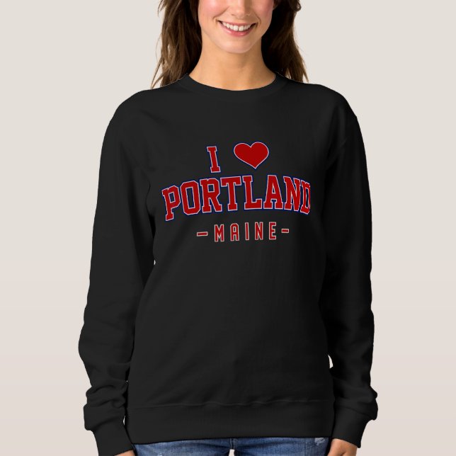 Camiseta Eu Amo Portland Maine (Frente)