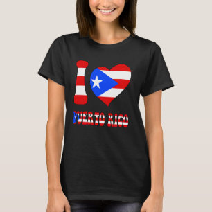 Camiseta Eu Amo Porto Rico Eu Amo San Juan Bonito Flag Hea