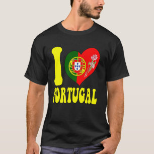Camiseta Eu Amo Portugal Orgulhoso De Ser A Bandeira Legal