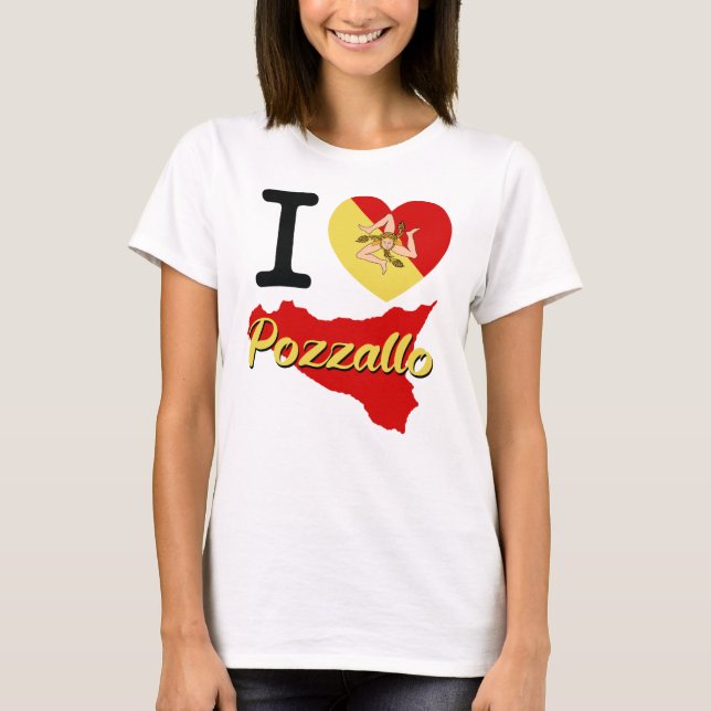 Camiseta Eu Amo Pozzallo (Frente)