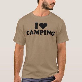 Camiseta eu amo presente branco de acampamento