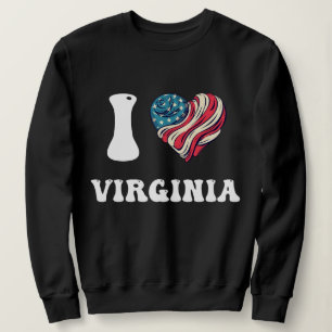 CAMISETA EU AMO PRESENTE LEMBRANÇA DA VIRGÍNIA PARA FÉRIAS