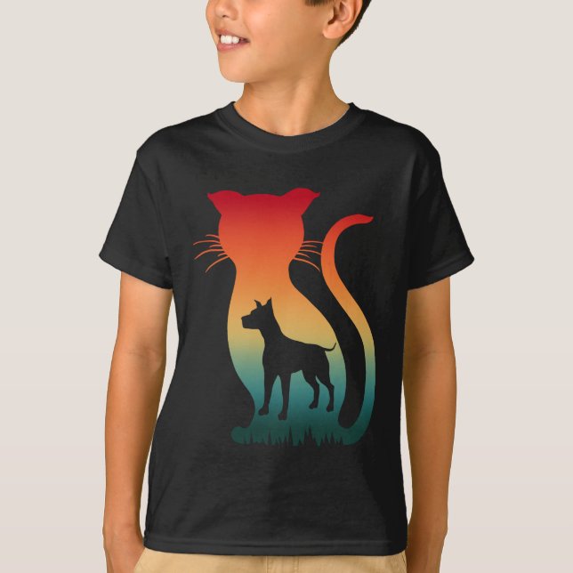 CAMISETA EU AMO PRESENTE PARA AMANTE DE ANIMAIS DE GATO E C (Frente)