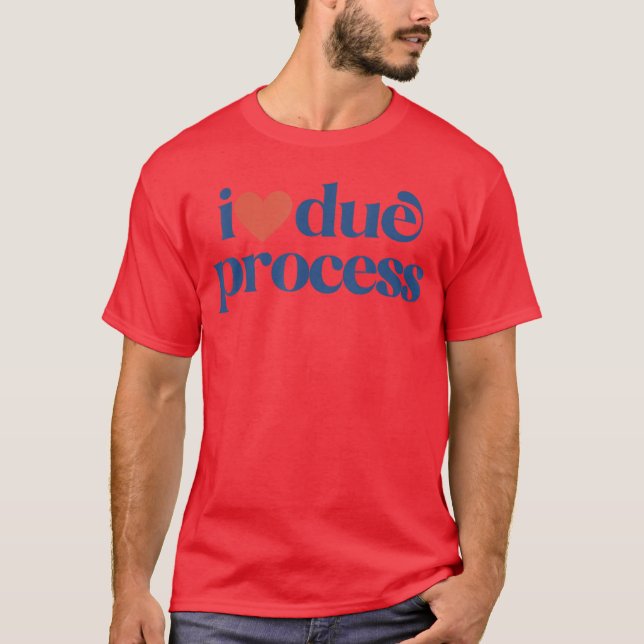 Camiseta Eu Amo Presente Retro de Processo Legal (Frente)