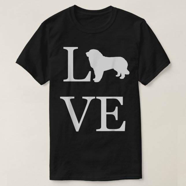 Camiseta Eu Amo Presentes para Quem Ama Cachorro Grande Pir (Frente do Design)
