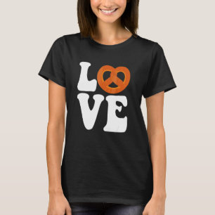 Camiseta Eu Amo Pretzels para Roupas de Escritório do Dia d