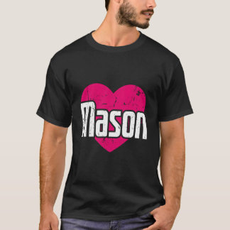 Camiseta Eu Amo Primeiro Nome Mason Ele Mason
