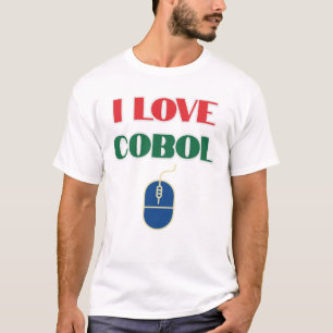 Camiseta Eu Amo Programação e Eu Amo Cobol