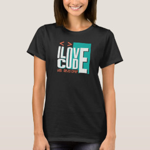 Camiseta Eu Amo Programador de Código Desenvolvedor Web