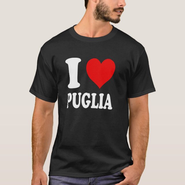 Camiseta Eu Amo Puglia Itália (Frente)