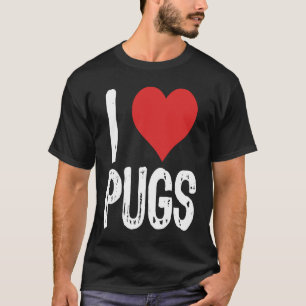 Camiseta Eu Amo Pugs