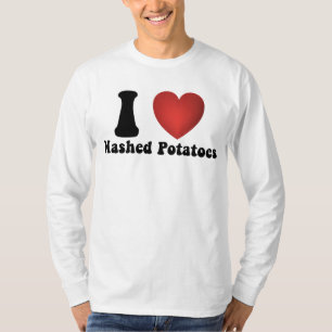 Camiseta Eu Amo Purê de Batata Presente de Jantar de Ação d