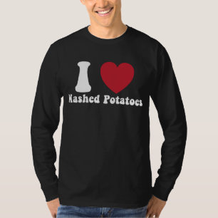 Camiseta Eu Amo Purê de Batatas Presente do Jantar de Ação