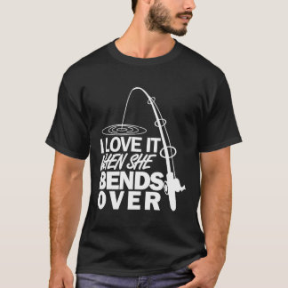 Camiseta Eu Amo Quando Ela Se Dobrar - Comédia de Pesca 