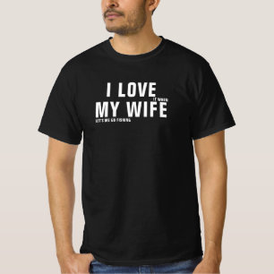 Camiseta Eu amo quando minha esposa vamos pescar preto