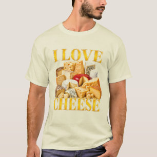 Camiseta Eu Amo Queijo