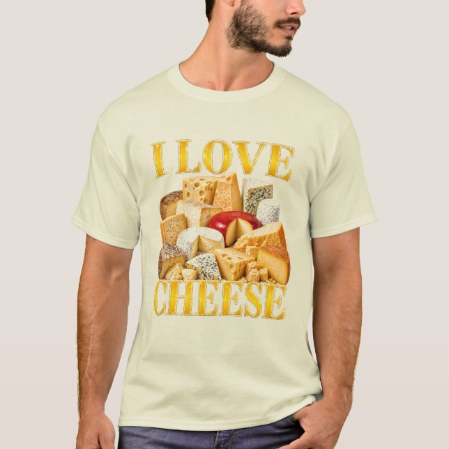 Camiseta Eu Amo Queijo (Frente)