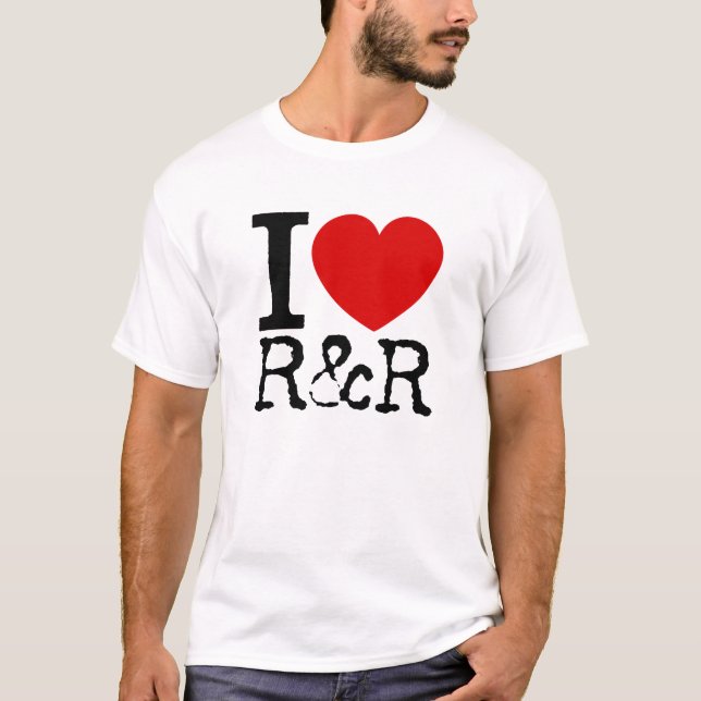Camiseta Eu amo R&R (o preto) (Frente)