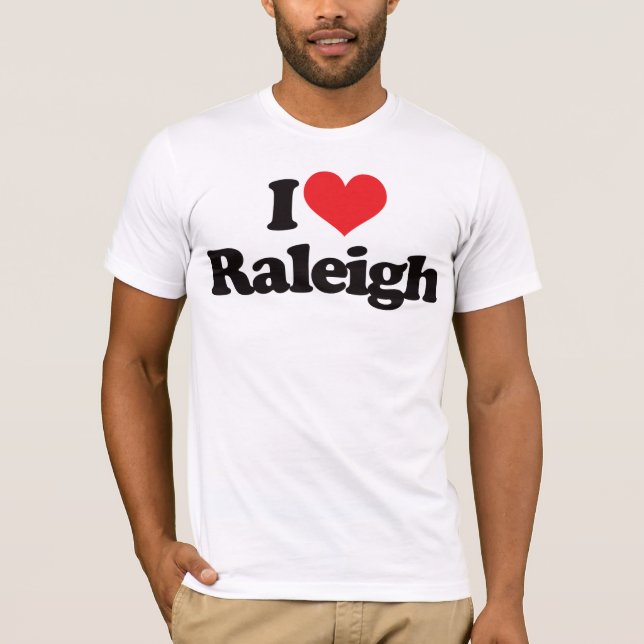 Camiseta Eu amo Raleigh (Frente)