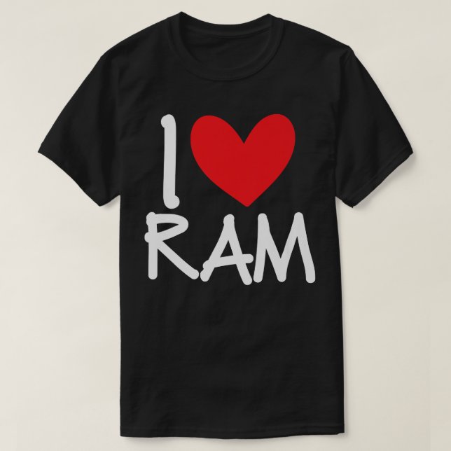 Camiseta Eu Amo Ram Name Personalizado Men Cara Amigo BFF E (Frente do Design)