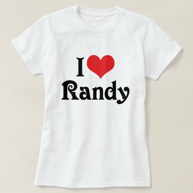 Camiseta Eu Amo Randy (Frente do Design)