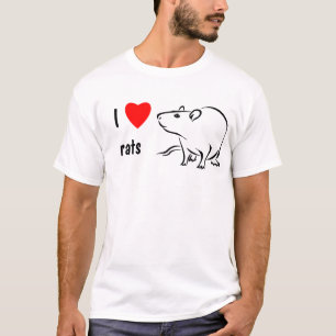 Camiseta Eu amo ratos