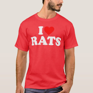 Camiseta Eu Amo RatosEu Adoro Ratos vintage