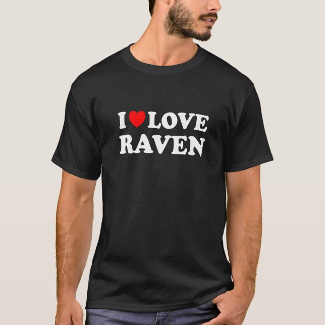 Camiseta Eu Amo Raven I Heart Raven (Frente)