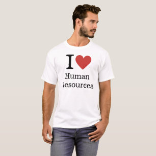 Camiseta Eu ❤️ Amo Recursos Humanos PERSONALIZADOS Homens