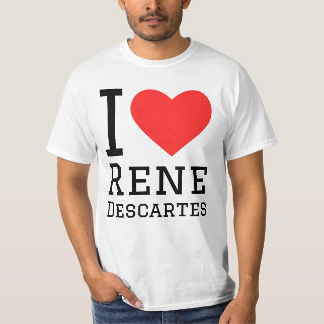 Camiseta Eu amo Rene Descartes (Frente)
