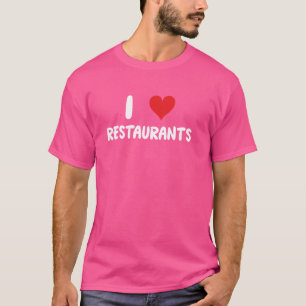 Camiseta Eu Amo Restaurantes - Cozinhar Cook Chef Comida Co