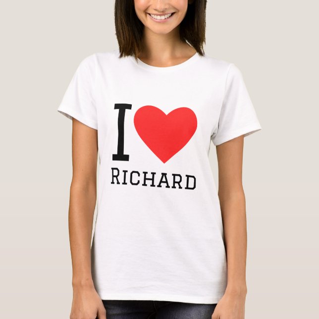 Camiseta Eu amo Richard (Frente)